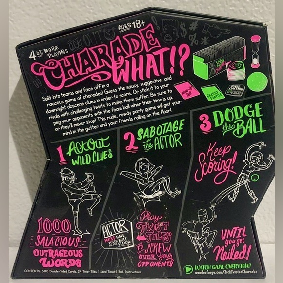 Sick and Twisted Charades Adult 18+ Party Game - Picture 3 of 7